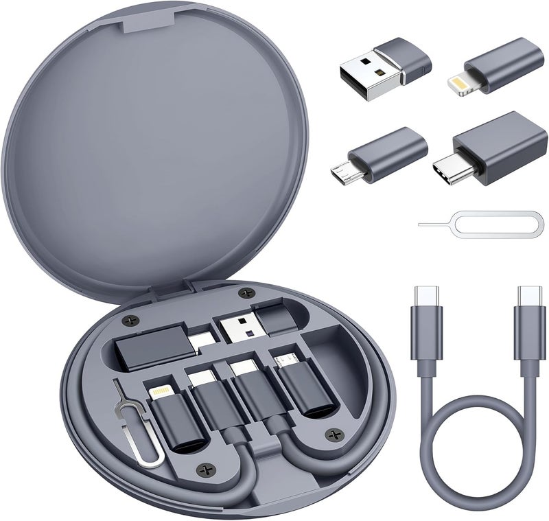 Elebase USB Charging Adapter Kit,Multi Travel USBC Adapter Set,Type C to USB 3.0 OTG iOS Micro Converter Case with 1Ft 100W Charger Cable for iPhone 17 Air 16 15 14 Max Pro,Samsung Galaxy S24 S23 Plus - Image 1